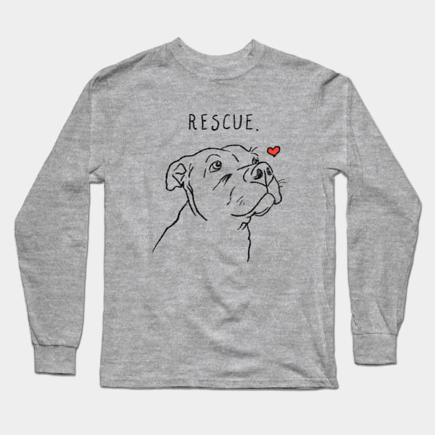 Rescue Dog, Pitbull, Rescue Mom, Adopt Don't Shop Long Sleeve T-Shirt by sockdogs